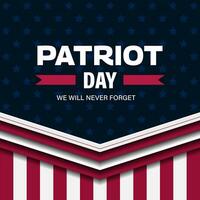 Patriot Day September 11th background vector illustration