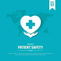 World Patient Safety Day September 17 background vector illustration