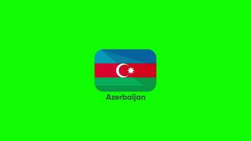 Azerbaijão bandeira 3d animação livre vídeo video