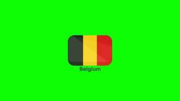 Belgique drapeau animation, Belgique drapeau vert filtrer. Belge drapeau agitant vidéo , Belgique nationale drapeau video