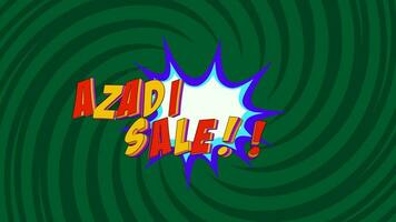 Azadi Sale 4k Animation Video for Free. Azadi Sale Text Animation