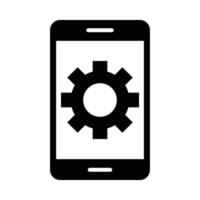 Mobilephone Support Vector Glyph Icon For Personal And Commercial Use.