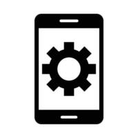 Mobilephone Support Vector Glyph Icon For Personal And Commercial Use.