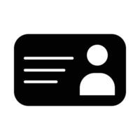 carné de identidad tarjeta vector glifo icono para personal y comercial usar.