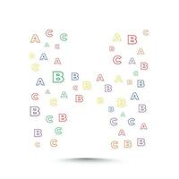 Alphabet logo design template with abc letters vector