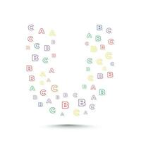 Alphabet logo design template with abc letters vector