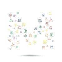 Alphabet logo design template with abc letters vector