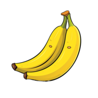 Yellow Banana Illustration Clipart Ai Generative png