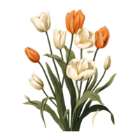 Tulip Illustration Clipart Ai Generative png