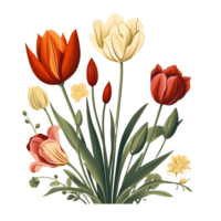 tulipe illustration clipart ai génératif png