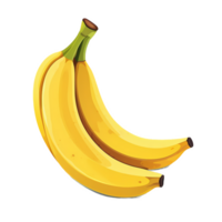 gul banan illustration ClipArt ai generativ png