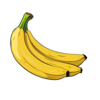 Yellow Banana Illustration Clipart Ai Generative png