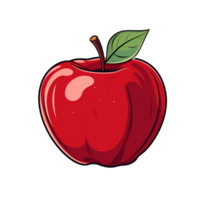 red apple clipart illustration ai generative image png