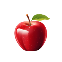 red apple clipart illustration ai generative image png