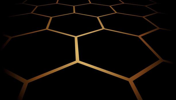 Hexagonal modern metal background with light. Abstract honeycomb colorful background. Light and shadow. vector