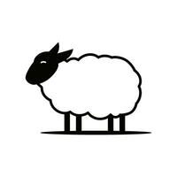 white sheep vector logo