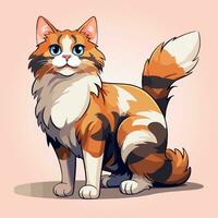 american bobtail cat breed vector