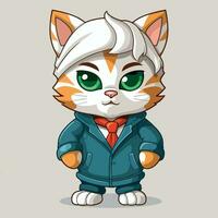 Cute Cat character cartoon vector illustration