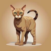 bengal cat cartoon character vector isolated illustration