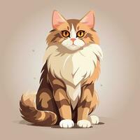 siberian cat vector illustration