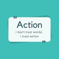 Action definition quote poster vector