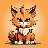 american bobtail cat breed character cartoon vector