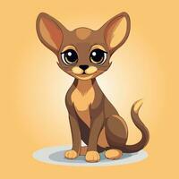 Abyssinian cat vector