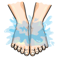 hand- wassen schoon water zeep tintje voet png