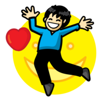 contento corazón amor sonrisa rojo png