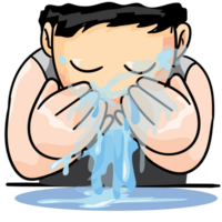 hand- wassen schoon water zeep tintje gezicht png