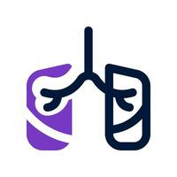 lungs duo tone icon. vector icon for your website, mobile, presentation, and logo design.