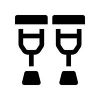 crutches glyph icon. vector icon for your website, mobile, presentation, and logo design.
