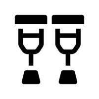 crutches glyph icon. vector icon for your website, mobile, presentation, and logo design.