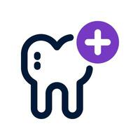 dental cuidado dúo tono icono. vector icono para tu sitio web, móvil, presentación, y logo diseño.