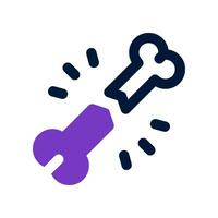 broken bone duo tone icon. vector icon for your website, mobile, presentation, and logo design.