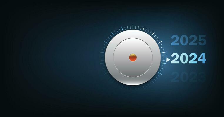 New Year 2024 Technology concept.