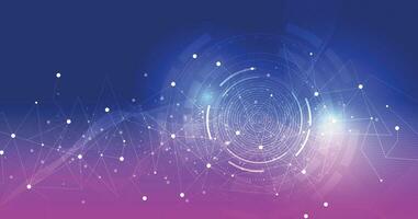 Digital technology circuit blue pink background. vector