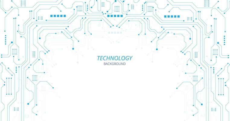 Concept of Technology blue circuit diagram.