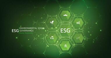 Environmental Social and Governance ESGconcept. vector