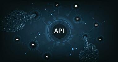 Application Programming Interface API. vector