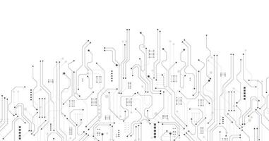 Black circuit diagram on white background. vector