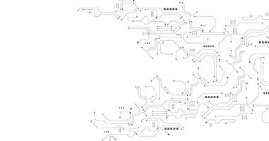 Gray circuit diagram on white background. vector