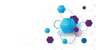 Geometric hexagon futuristic technology background. vector