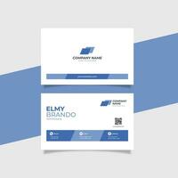 Modern Corporate Identity Business Card Template with Logo Placement Clean Blue Color vector