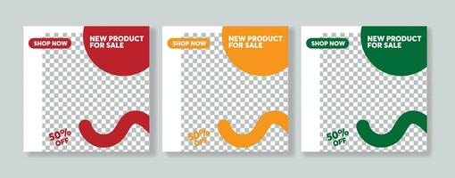 Editable minimal square banner template. Suitable for social media post and web internet ads. Vector illustration with photo college