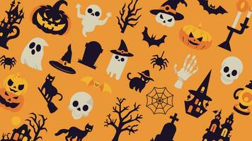 Halloween Vector Illustration Pattern Element Collection Background