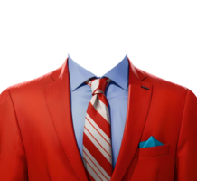 Red Suit Coat Material Plan Organization Business Concept Design By AI Generative png