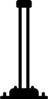 solid icon for pole vector