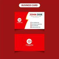 Red Corporate Business Card Design vector