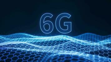 6g concept, science et technologie, 3d le rendu. video